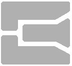 Grey icon showing mold icon in plastic manufacturing process